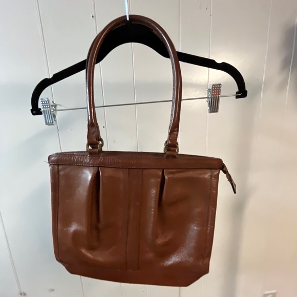 B. Young Vintage Brown Leather Handbag - Picture 1 of 15